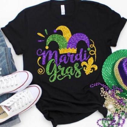 T-shirts For Women, Mardi Gras Tee, Carnival Time..