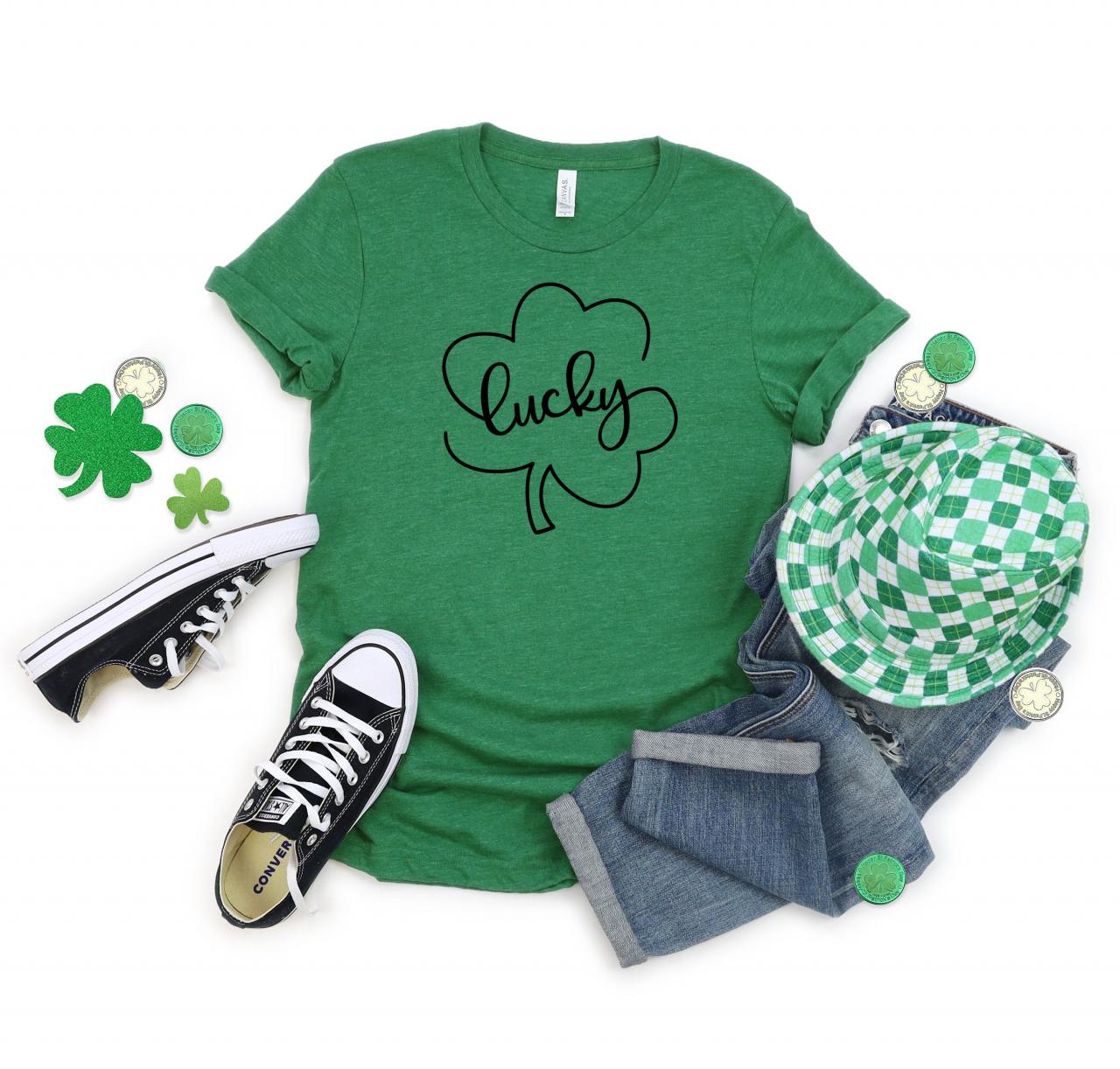 Irish T-shirt, Lucky Shirt For St. Patrick's Day Shirt, St. Patty Day Shirt For Woman, Holiday Shirt, Trendy Mom Shirts