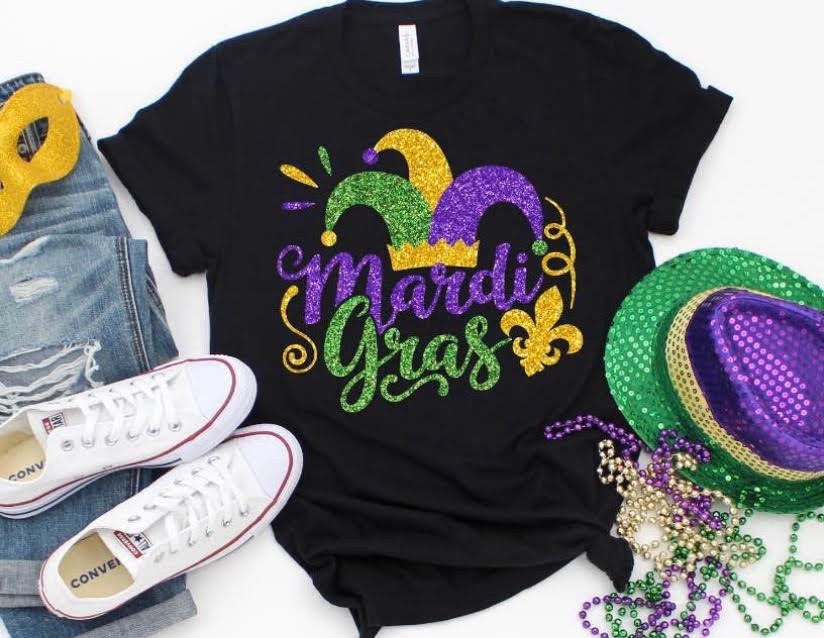 T-shirts For Women, Mardi Gras Tee, Carnival Time Tee, Nola Shirt, Women Mardi Gras Shirt