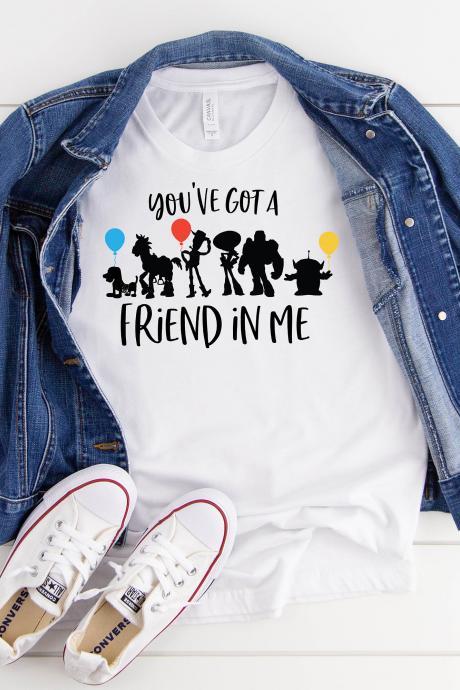T-shirts for Women, You've got a friend in me Toy Story shirt , Disney shirt for women, Disney Family shirt, Matching t-shirts, Friends Mash up shirt, DS116