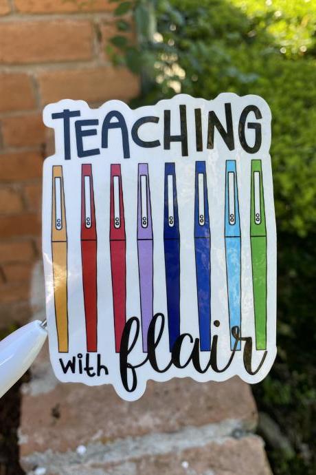Teaching With Flair Stickers| Teacher Appreciation| Teacher Stickers