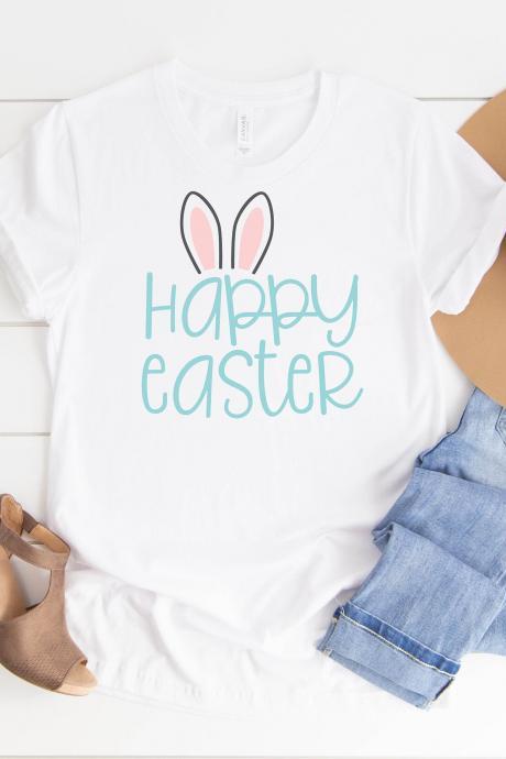 Easter T-shirt | Happy Easter Shirt| Easter Bunny Ears Shirt| Bunny Shirts