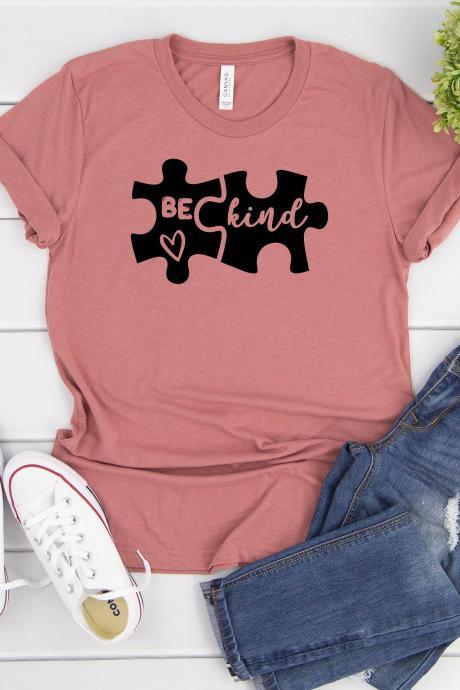 Teacher T-shits/ Be Kind/ Autism Speaks/ Autism Awareness Month/ Teacher Tee/ Elementary Shirts/april Shirt/puzzle Pieces